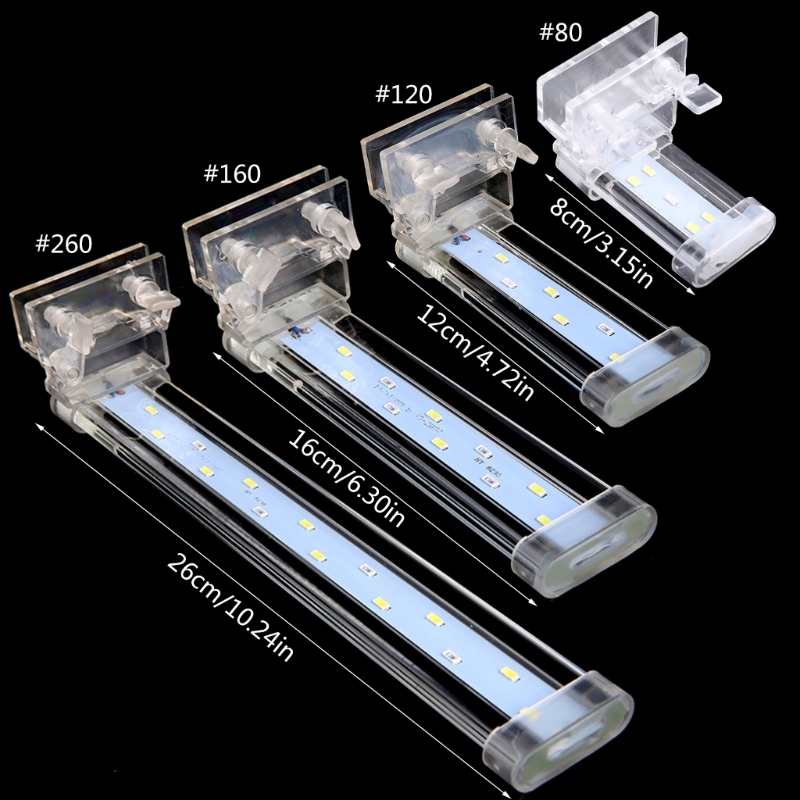LED Aquarium Clamp Light Clip on Fish for Tank Lamp White & Blue Lighting Perfect for Aquatic Plants Fish Growth