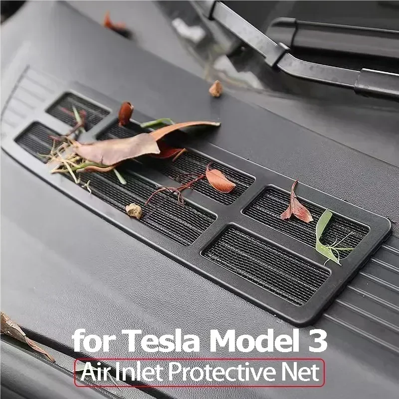 Air Inlet Protective Cover for Tesla Model 3 Y Insect-proof Net Front Air-conditioning Intake Grille Clean Car Accessories