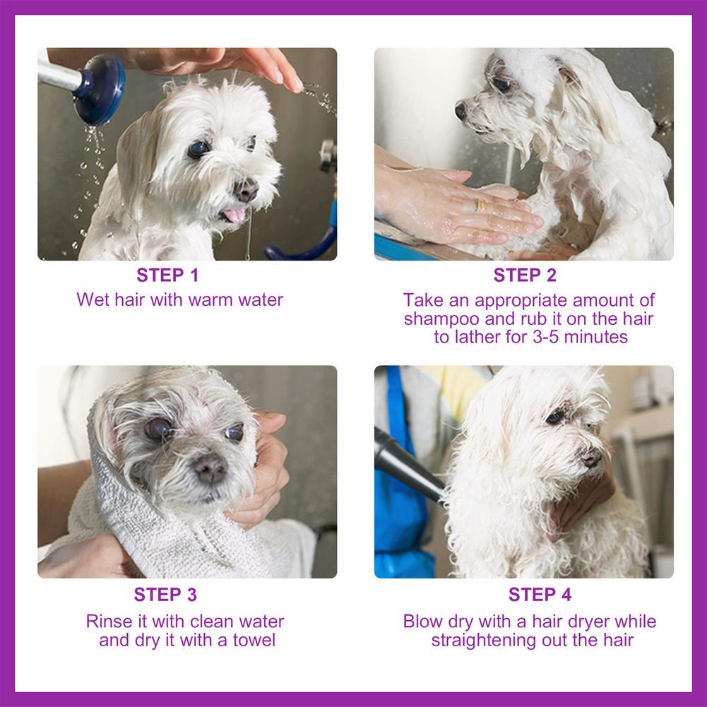 237ML Pet Hair Softening Shampoo Pet Shower Gel Removing Mites and Dirt Body Wash for Puppy Dog Cat Pet Cleaning Bath Gel