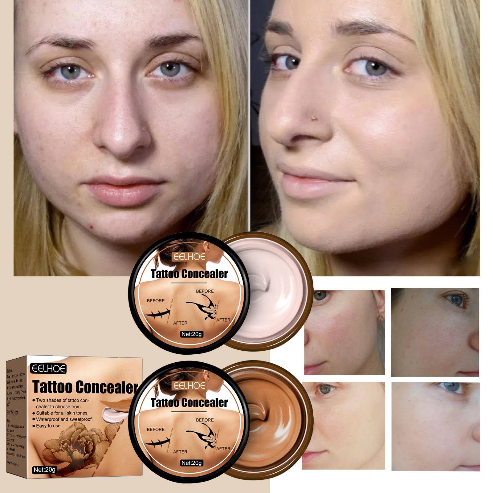 20g Tattoo Concealer Waterproof Makeup Skin Acne Marks Freckles Scars Cover Concealer For Men Women For Tattooing Makeup