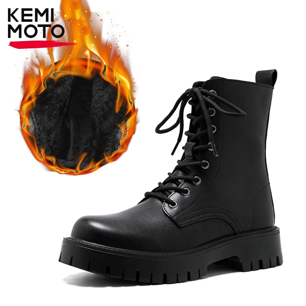 Winter Martin Men Boots Warm Motorcycle Riding Cycling Shoes Off-Road Racing Breathable Equipment Soft Black High-top Mid-calf dc3e0 cb52a