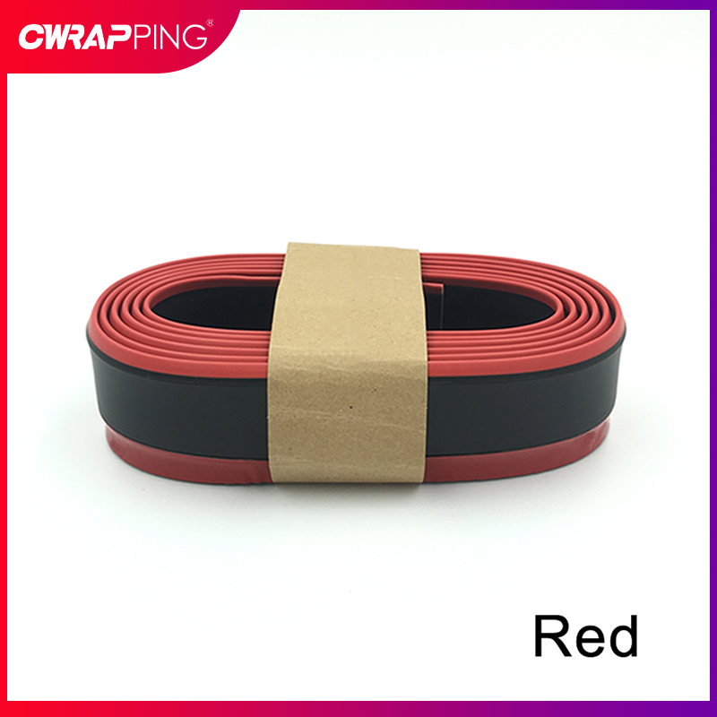 2.5m Car Front Bumper Lip Protector Black Anti Scratch Protector Rubber Splitter Chin Spoiler Side Skirt Rubber Body Kit Trim 908eb