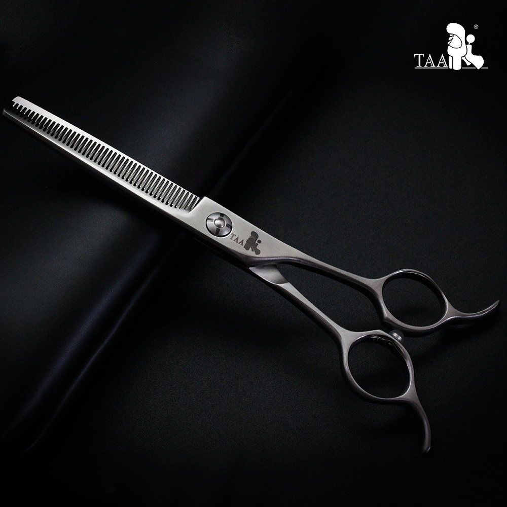 TAA Professional Grooming Scissors Pet Scissors Serrated Scissors for Dog Pet Grooming Shears Pet Thinning Shears Alloy Steel