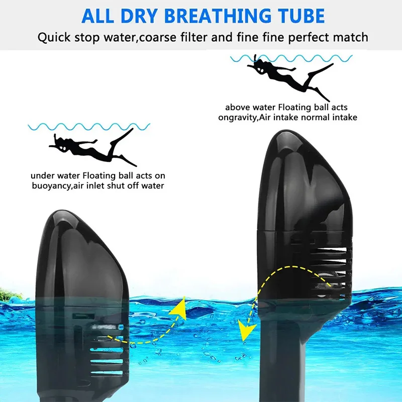 Silicone diving mask full dry snorkeling mask Set Full Face anti-fog diving goggles swimming goggles set for adults