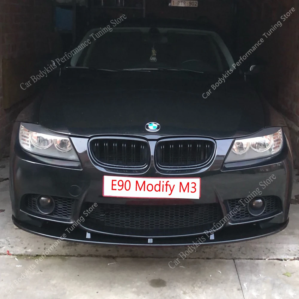 For BMW E90 E91 E92 E93 M3 2Pcs Front Bumper Splitter Lip 3 Series 320i 320d 330i Modify M3 Spoiler Diffuser 2008-2012 Tuning