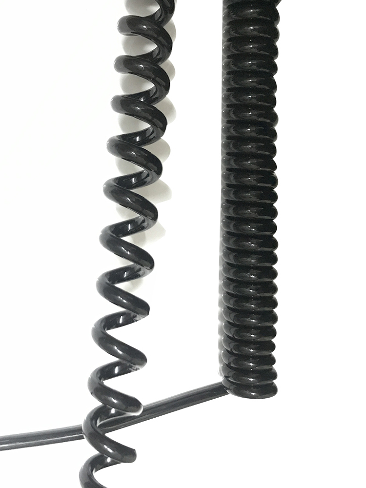 6 core 8 core Automobile Spiral Cable Electrostatic Twisted Bare Copper Wire Spiral Cable for CNC Machine Tools