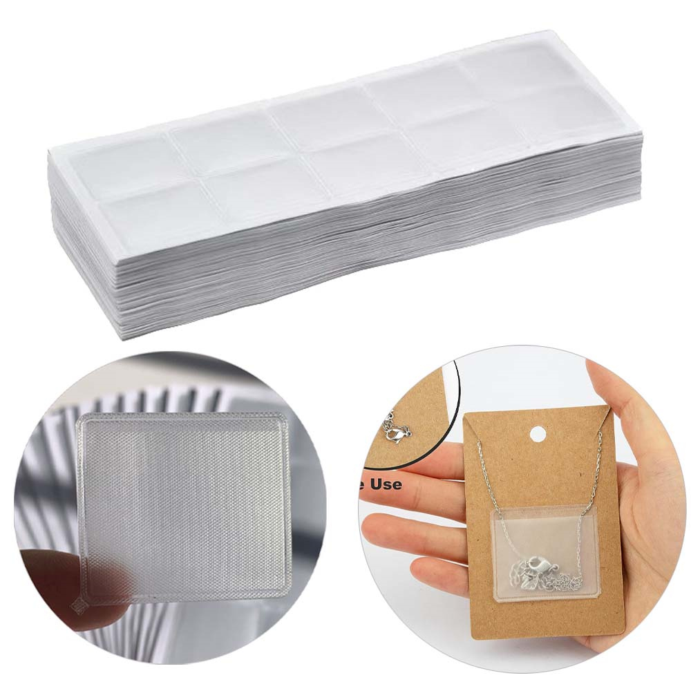 10/50pcs Necklace Chain Adhesive Pouch For Display Cards Pocket Bag Jewelry Small Businesses Selling Packaging Supplies Material 1bbd5 5 49dfe