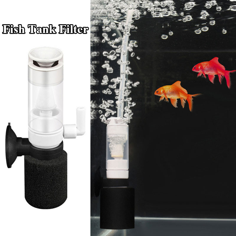 Mini Internal Purifier Fish Tank Multi Layer Media Filter For Increase Oxygen Air Pump Aquarium Pneumatic Filter Accessories