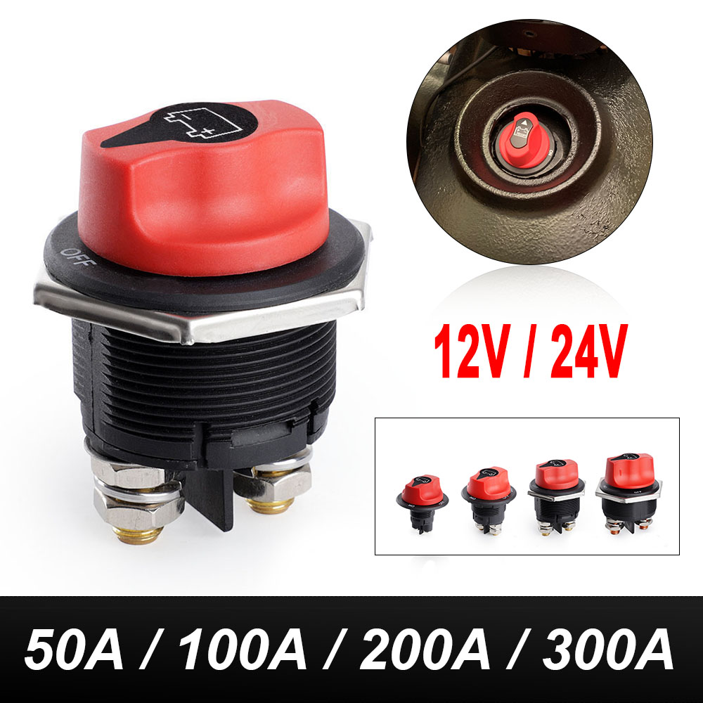 32V DC Disconnecter Power Isolator Cut Off Rally Switch Kit For Car Motorcycle Truck Boat 50A 100A 200A 300A