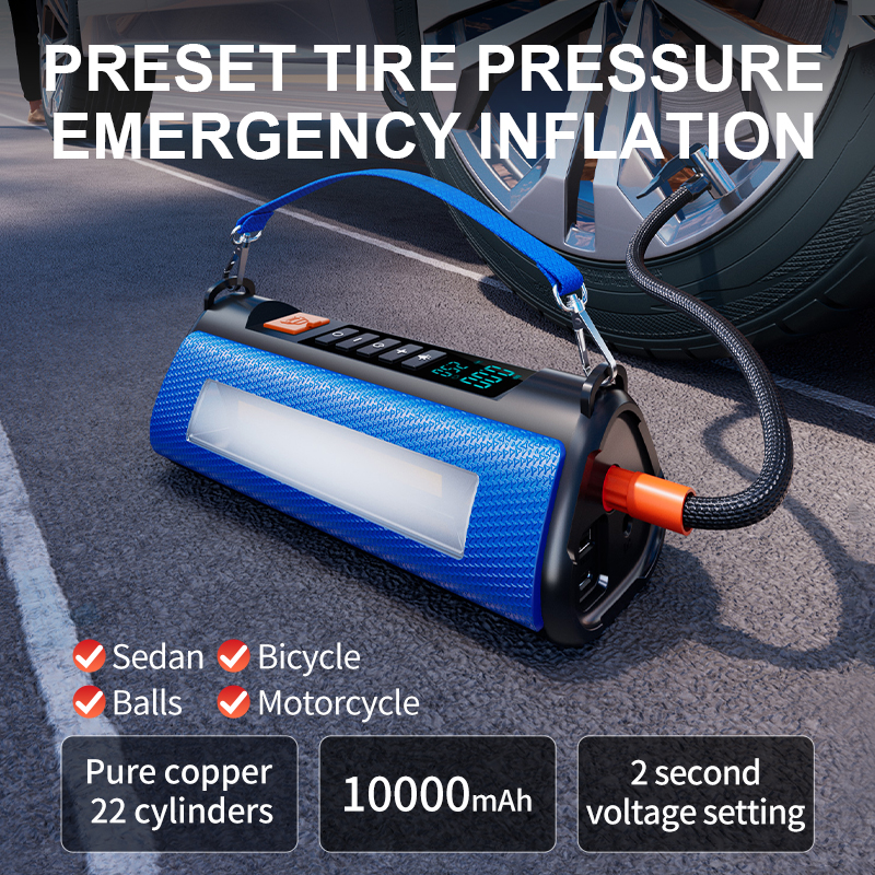 Emergency Jump Starter Car Air Pump Outdoor Portable Power Lamp Air Compressor Tire Iator ddmysmile Multifunctional Power Supply Smile