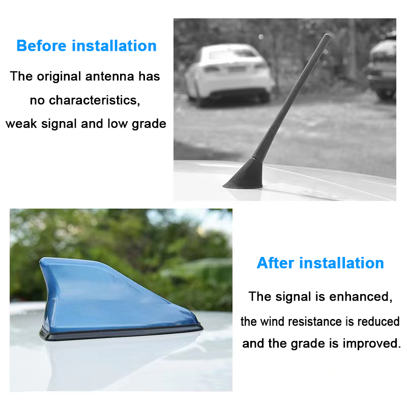 Universal Car Shark Fin Antenna Auto Radio Signal Aerials Roof Antennas Decorative For BMW/Honda/Toyota Car Styling