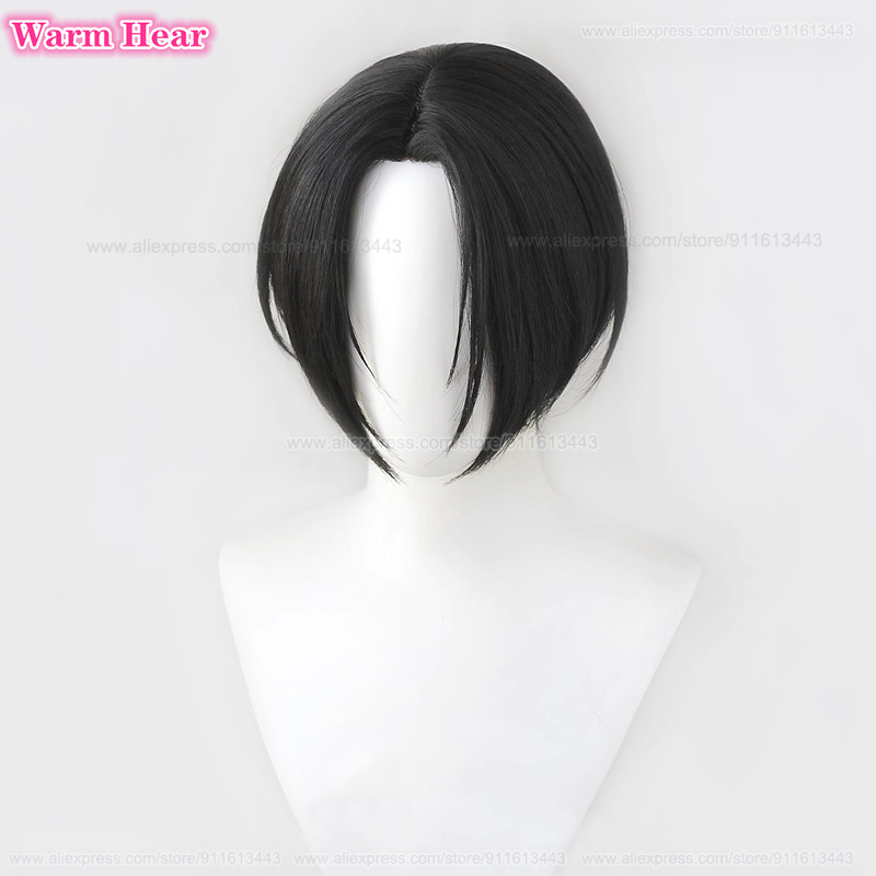 Cosplay 30Cm Oosaki Nana Wig Anime NANA Unisex Short Black ddmysmile Middle Part Wig Hair Heat Resistant Hair Halloween Ddmysmile Party Wis +Wig Cap S