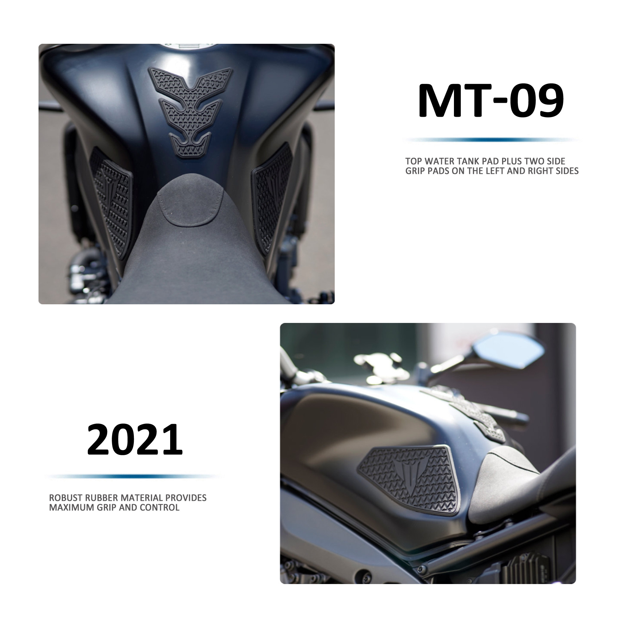 Motorcycle side fuel tank pad Tank Pads Protector Stickers Decal Gas Knee Grip For Yamaha MT-09 MT 09 MT09 SP 2021 2022 2023 b9bce 5 4363f
