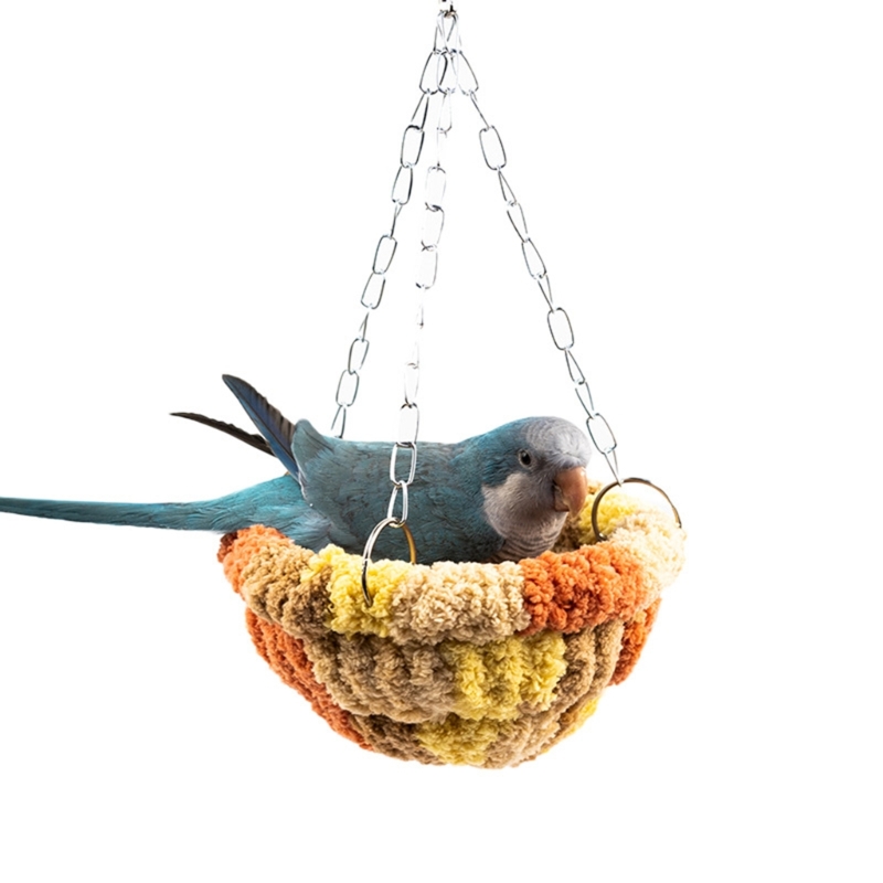 Bird Nest Cage Hammock Swing Warm Hatching House for Budgies Parakeets
