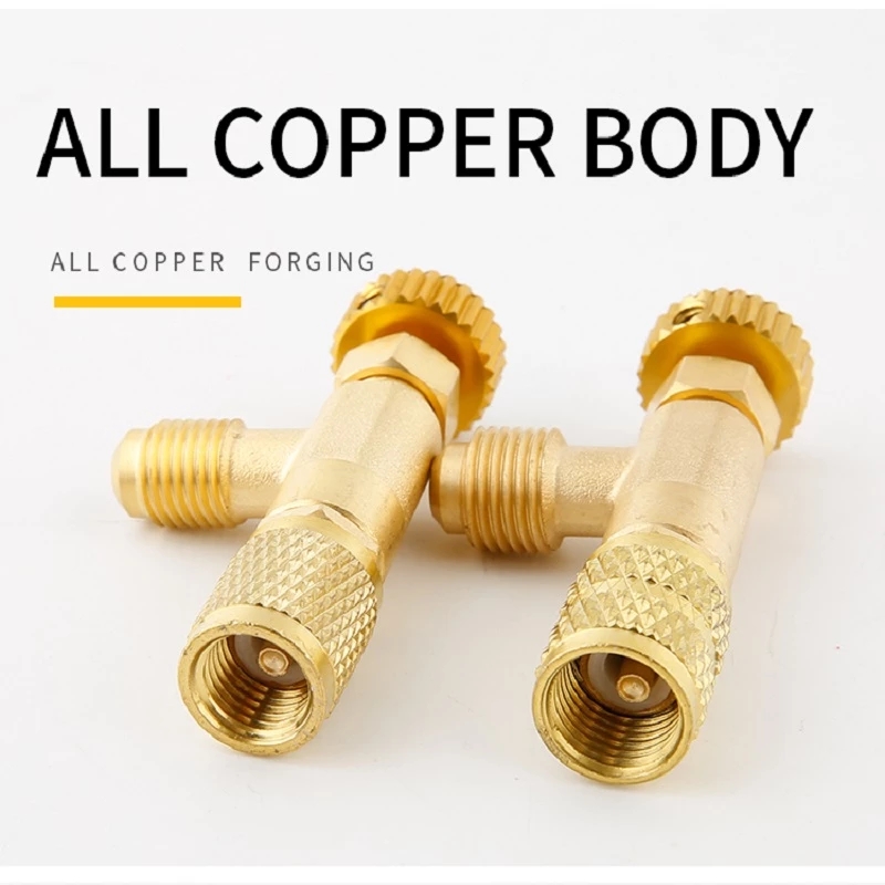 R22 R410a Air Conditioning Safety Valve Adapter Air Conditioning For Car Repair Parts Male Adapter for Manifold Freon
