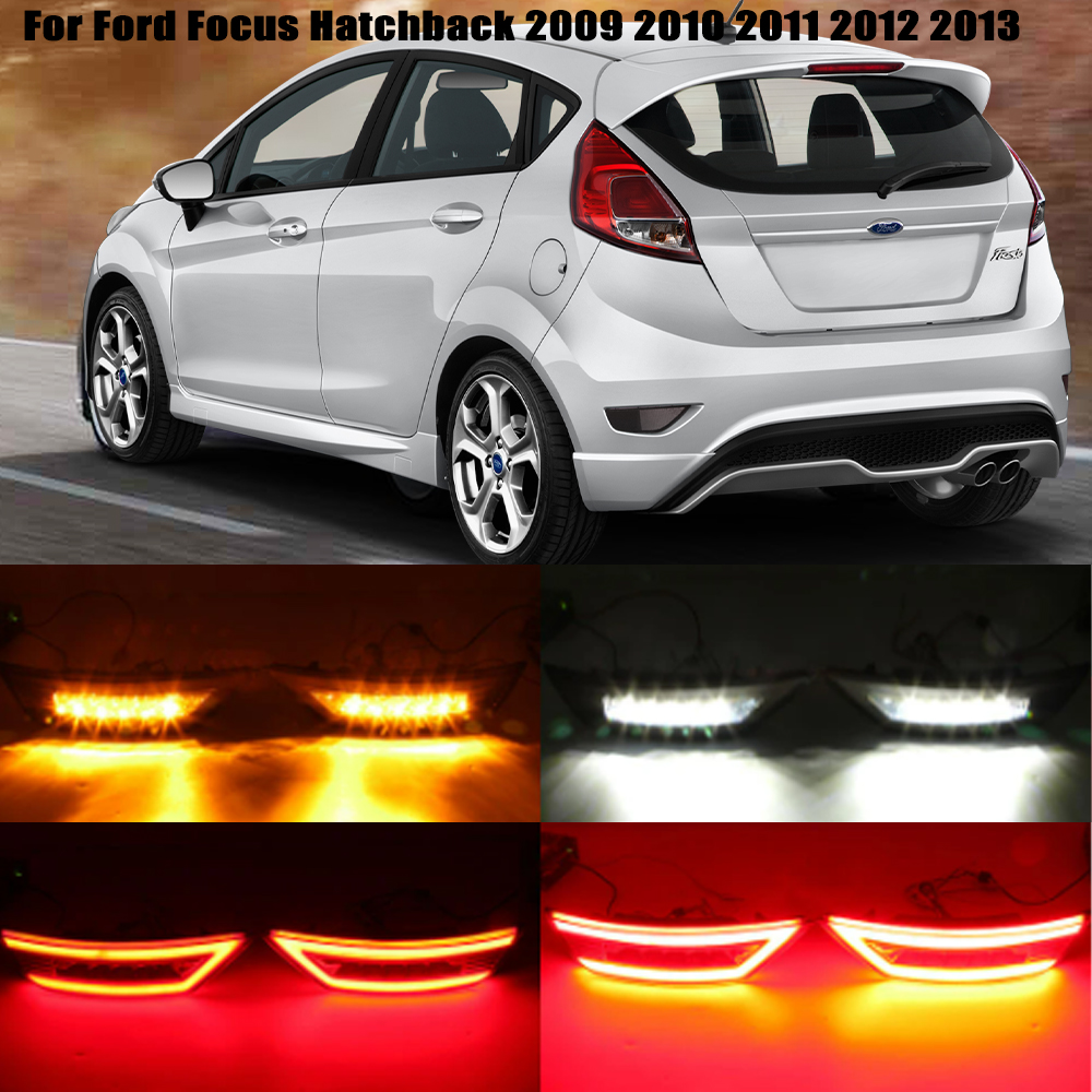 2Pcs For Ford Focus Hatchback 2009-2013 LED Rear Bumper Reflector Light For Ford Focus 2 MK2 Escape Kuga Rear Signal Fog Lamp