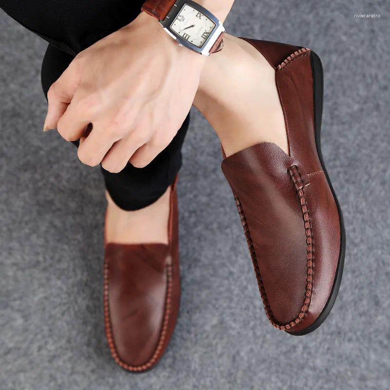 Casual Shoes Men Designer Loafers Slippers Sneakers 2024 Men's Fashion Handmade Retro Leisure Driving Moccasins Male