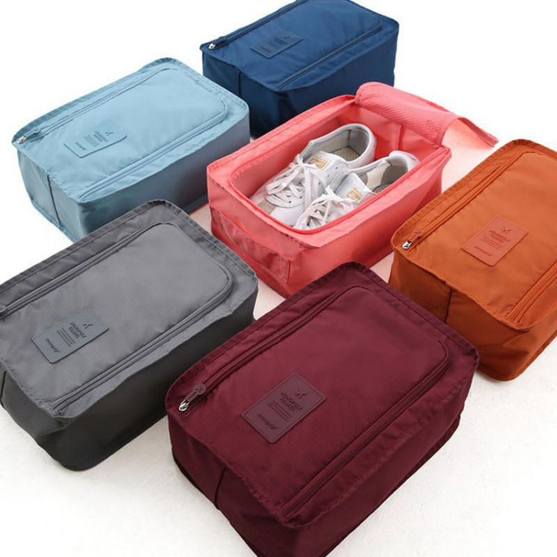 New Storage Bags Waterproof Football Shoe Bag Travel Boot Rugby Sports Gym Carry Storage Case Box Solid Zipper Travel Pouch
