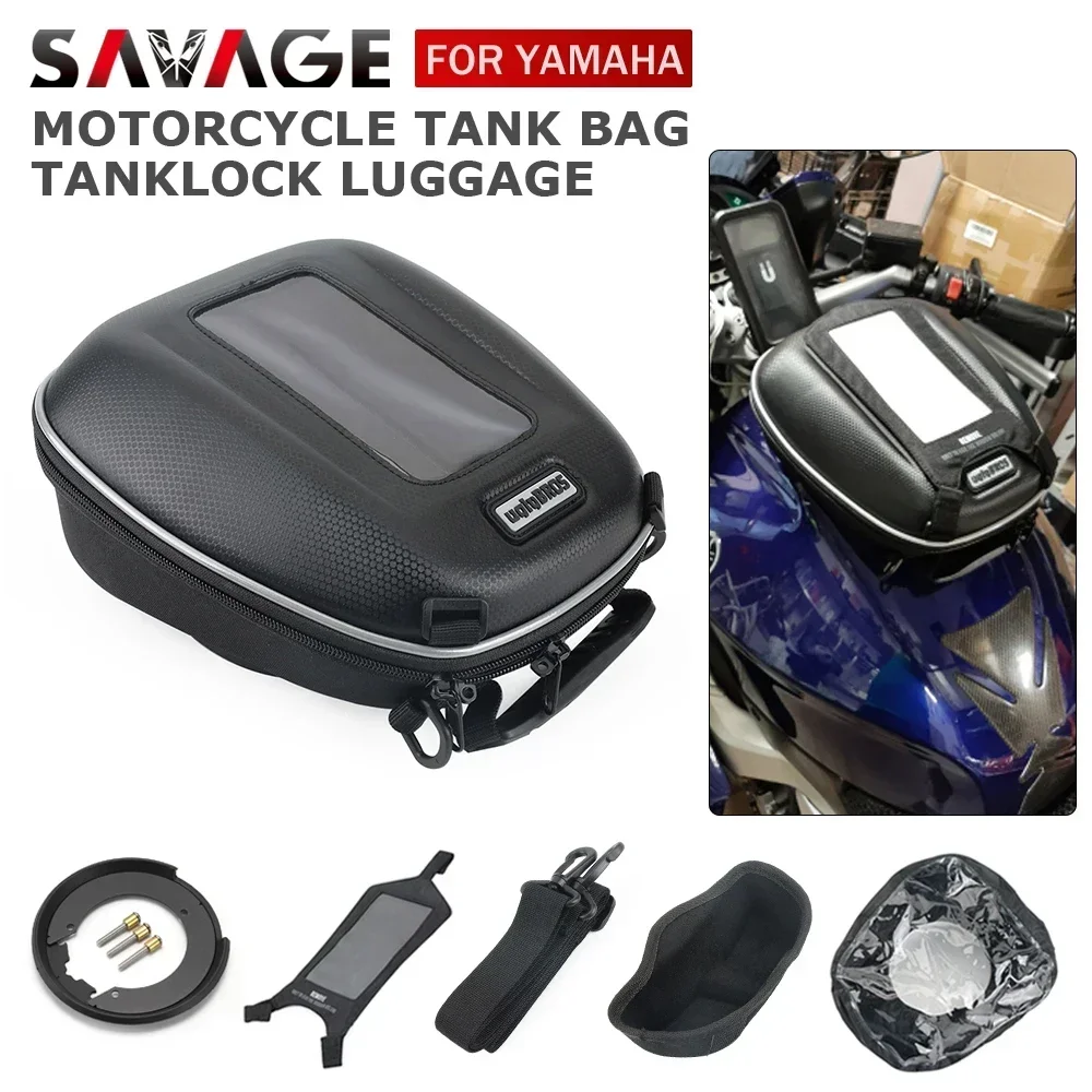 Tank Bag For YAMAHA MT09 MT10 MT03 MT25 FZ6 XJ6 Super Tenere XT1200Z YZF R3 FJR 1300 XJR 1200 Motorcycle Lage Tanklock Parts