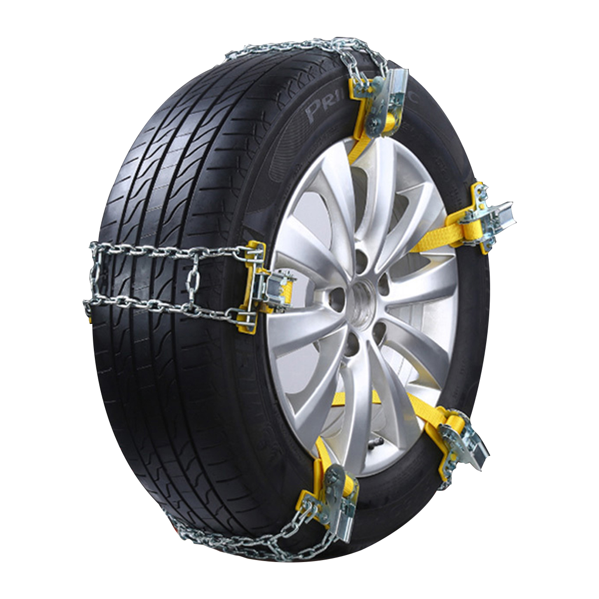 Car Snow Steel Security Anti-skid Emergency Chain for Tire Width 205-225mm (Random Color)
