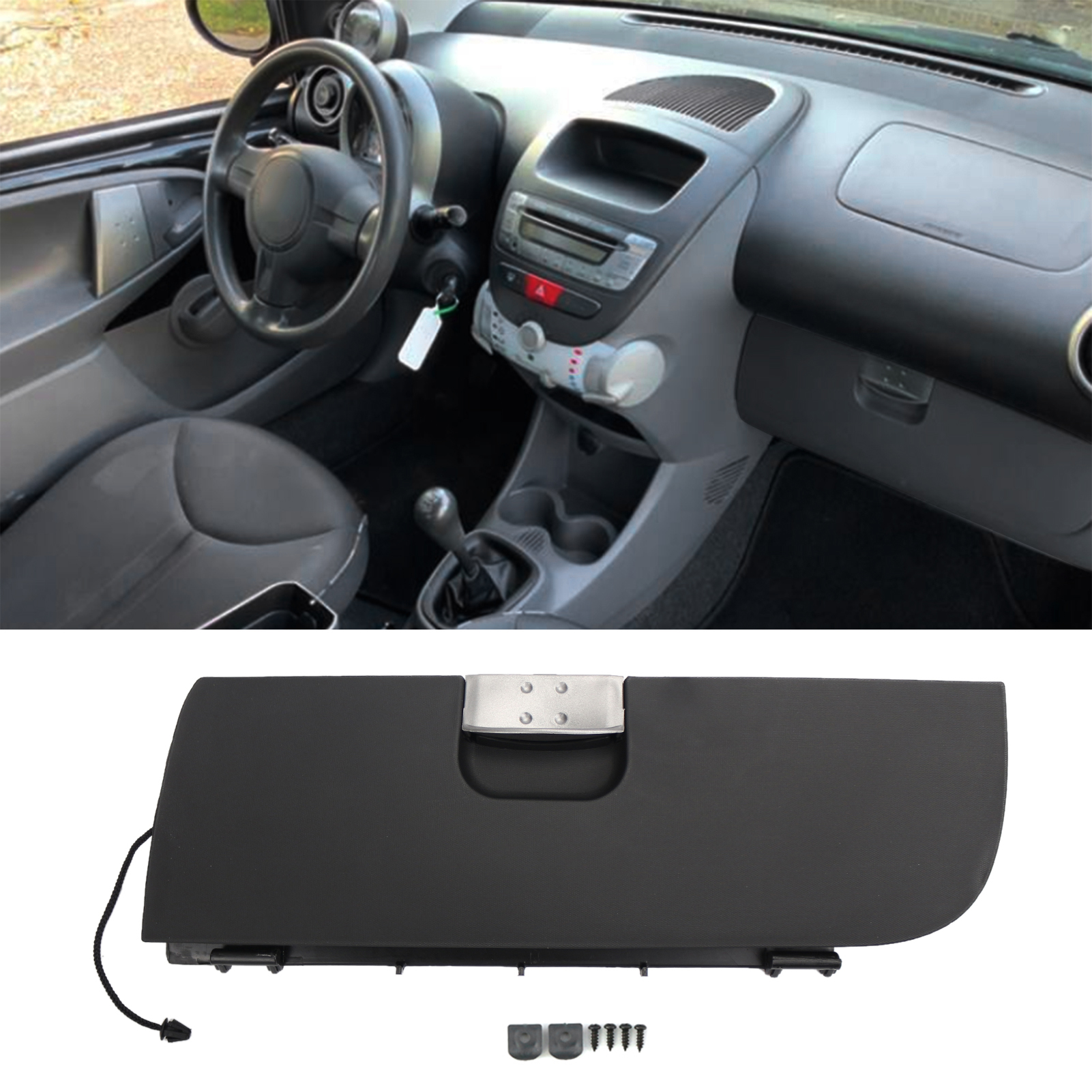 Car Compartment Cover Glove Box Lid Replacement for Peugeot 107 Toyota AYGO Citroen C1 2005-2015 Right/Left Hand Drive Vehicles