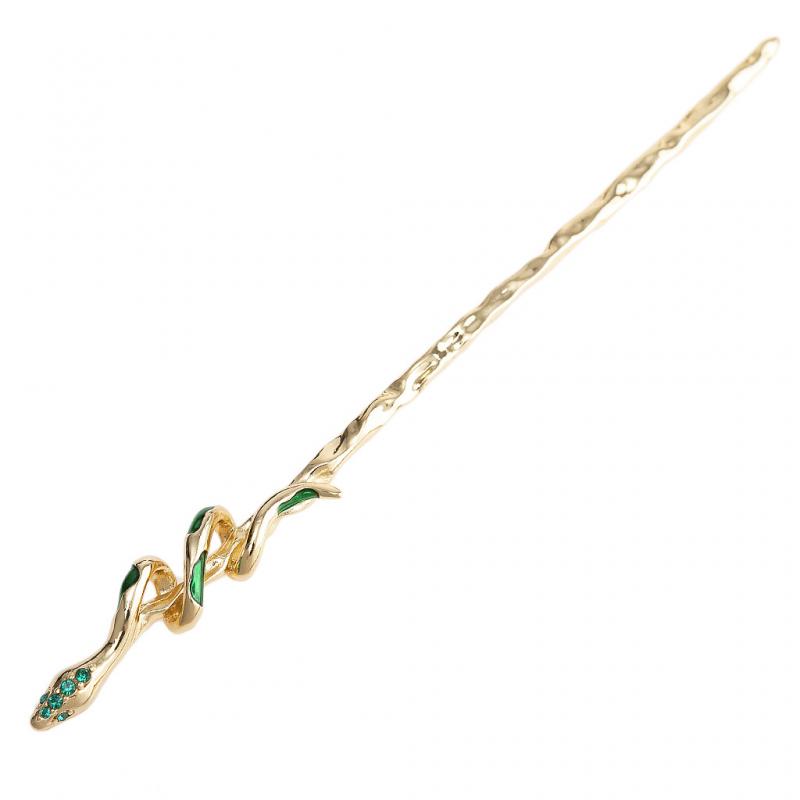 Spirit snake hairpin snake courtyard girl hairpin senior cold wind Slytherin green snake dark hair ornament girl