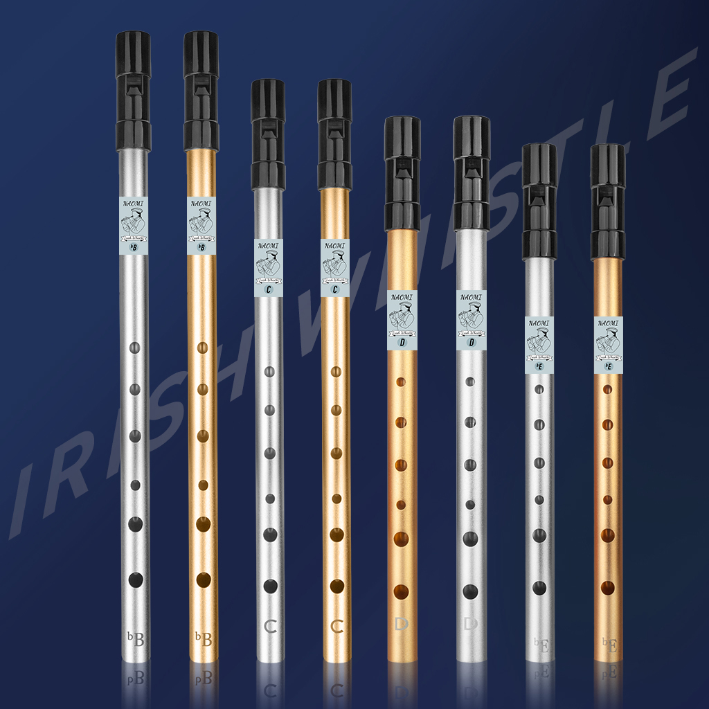 NAOMI Ireland Flute Tin Penny Whistle Professional Irish Whistle Flute Plated Irish Whistle Woodwind Instrument C D bB bE Key