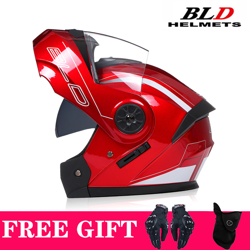 Universal Gifts Motorcross Helmet Men Women Flip Up Scooter Helmet High Strength Full-cover Personality Motorcycle Four Seasons