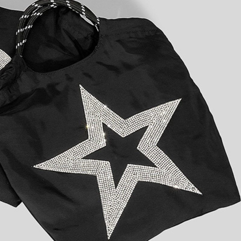 Casual Simple Star Dia Drawstring Shoulder Crossbody Bag Vintage Streetwear Trendy Handbags Women Y2k All Match Tote Bags 638b8