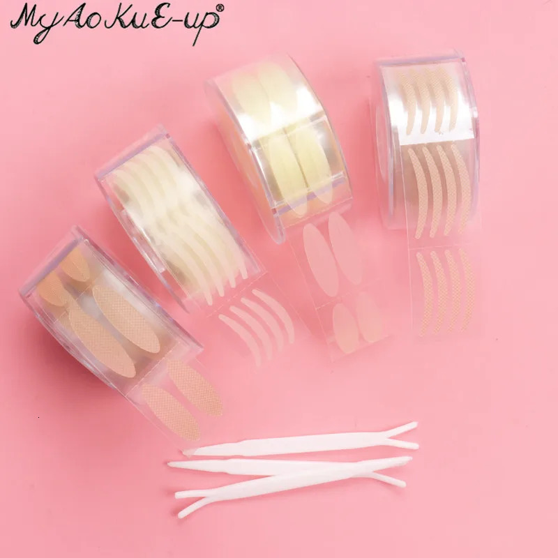600Pcs/Box Big Eyelid Tape Sticker Double Fold Self Adhesive Eyelid Tape Stickers S/L Makeup Clear Beige Invisible Tool 240625