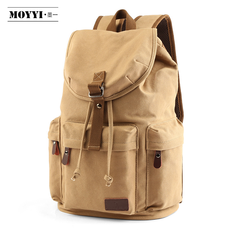 Men's 14inch Laptop Backpack Vintage Canvas Unisex Travel Bags USB Charging Schoolbag Student Mochia fc898