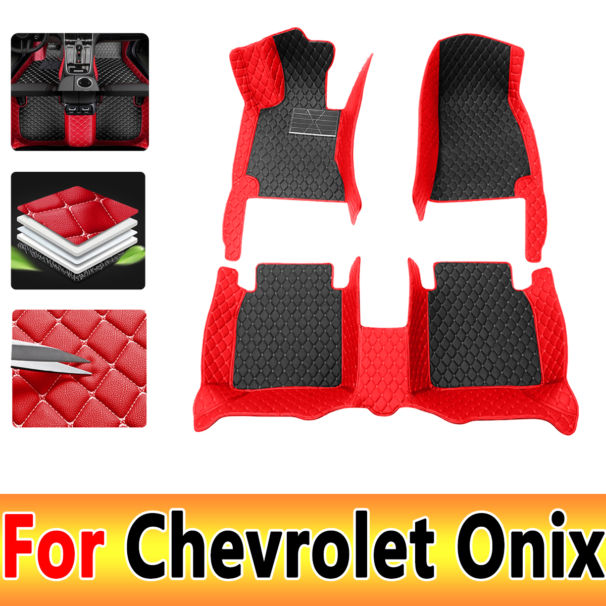 Car Floor Mats For Chevrolet Onix Prisma 2020 2021 2022 2023 Auto Carpets Waterproof Accessories Automobiles Custom Foot Covers