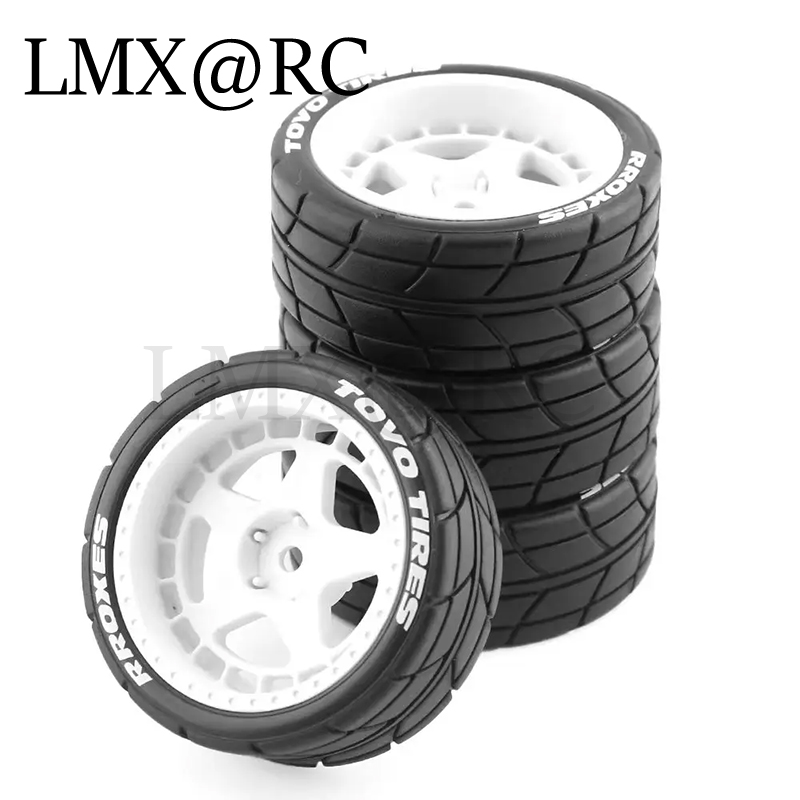 4pcs 1:10 RC Drift Tires Wheel for 1/10 Model Car Rally Universal HPI Kyosho Tamiya WRC TT02 XV01 Ford Pickup Tyre