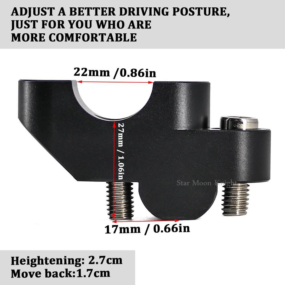 For Honda NC 750 X NC750X 2016 - 2021 CB500X CB500F CB300F Motorcycle Accessories Riser Lifting Handlebar Clamp Handlebar Riser c79f6 5 400c9