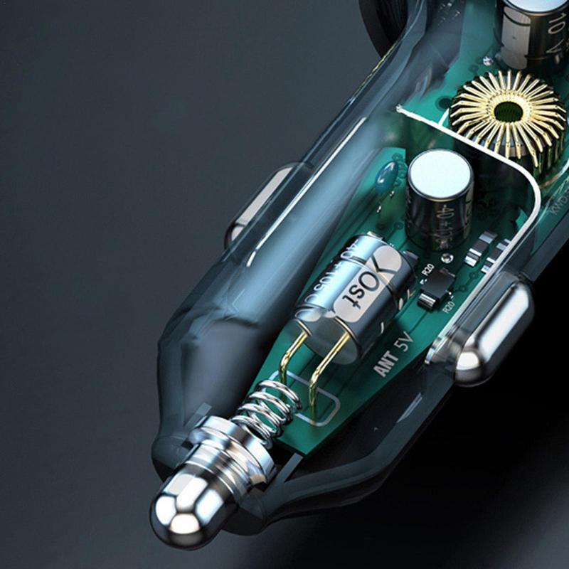 Rear Seat Charger 15W Universal Fast Charging Car Charger Multifunctional Car MP3 Player FM Transmitter Convenient 12b5f