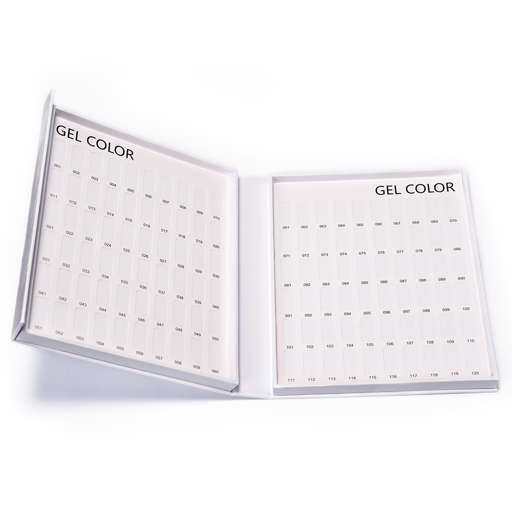 120 Colors Nail Display Book Gel Polish Color Chart Palette Practice Training Showing Shelf Manicure DIY Nail Display Book