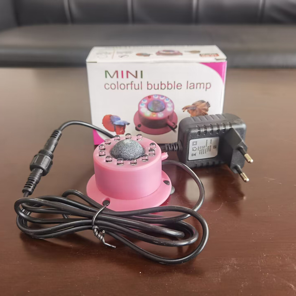 Fish Tank Lamp LED Waterproof 4 Colors Variable mini Bubble Lamp Aquarium Lighting Submersible Lamp Oxygen Enrichment