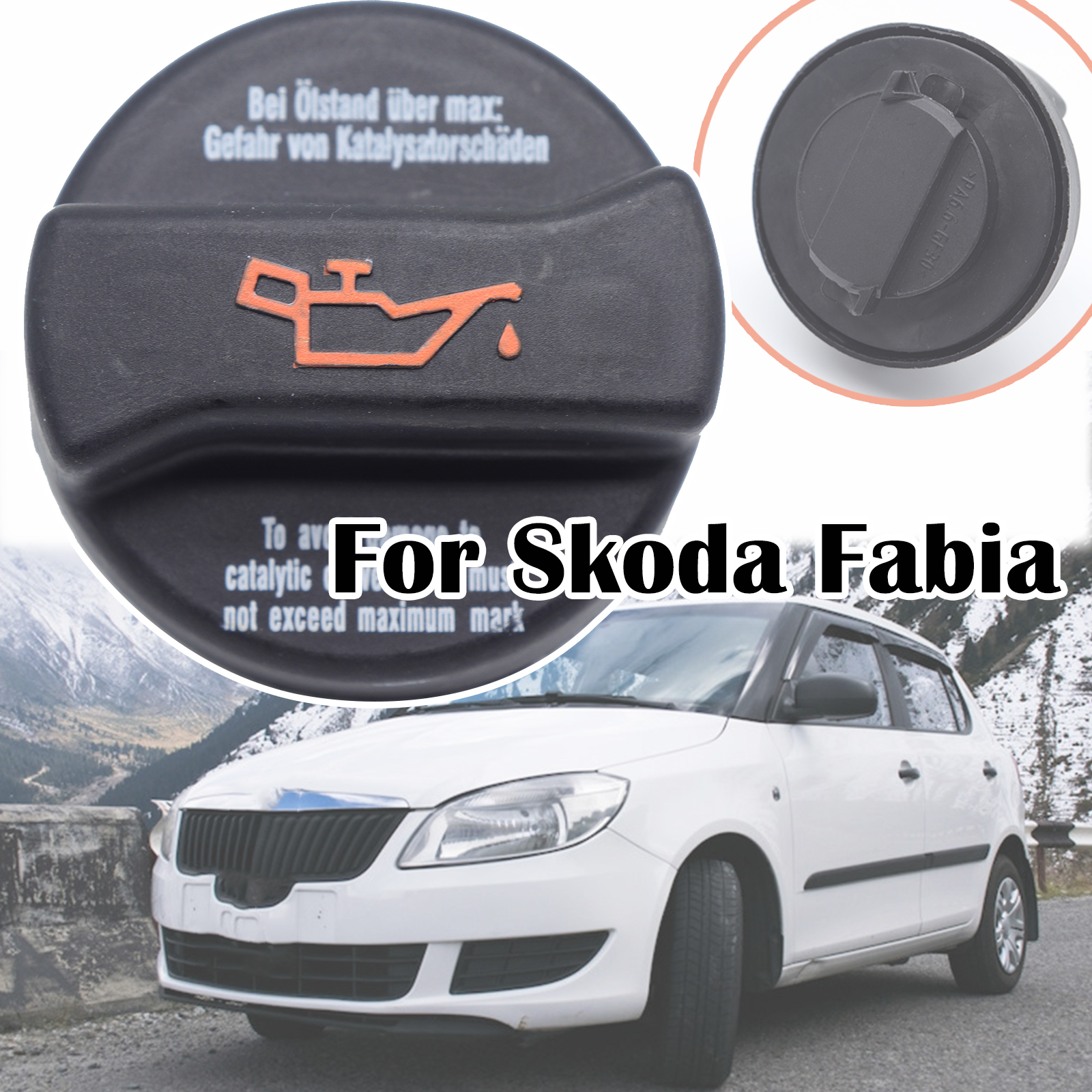 Engine Oil Filler Cap Gas Tank Fuel Cover Lid Plug For Skoda Fabia 1 2 6Y 5J MG 2000 2001 2002 - 2014 Car Replacement Parts