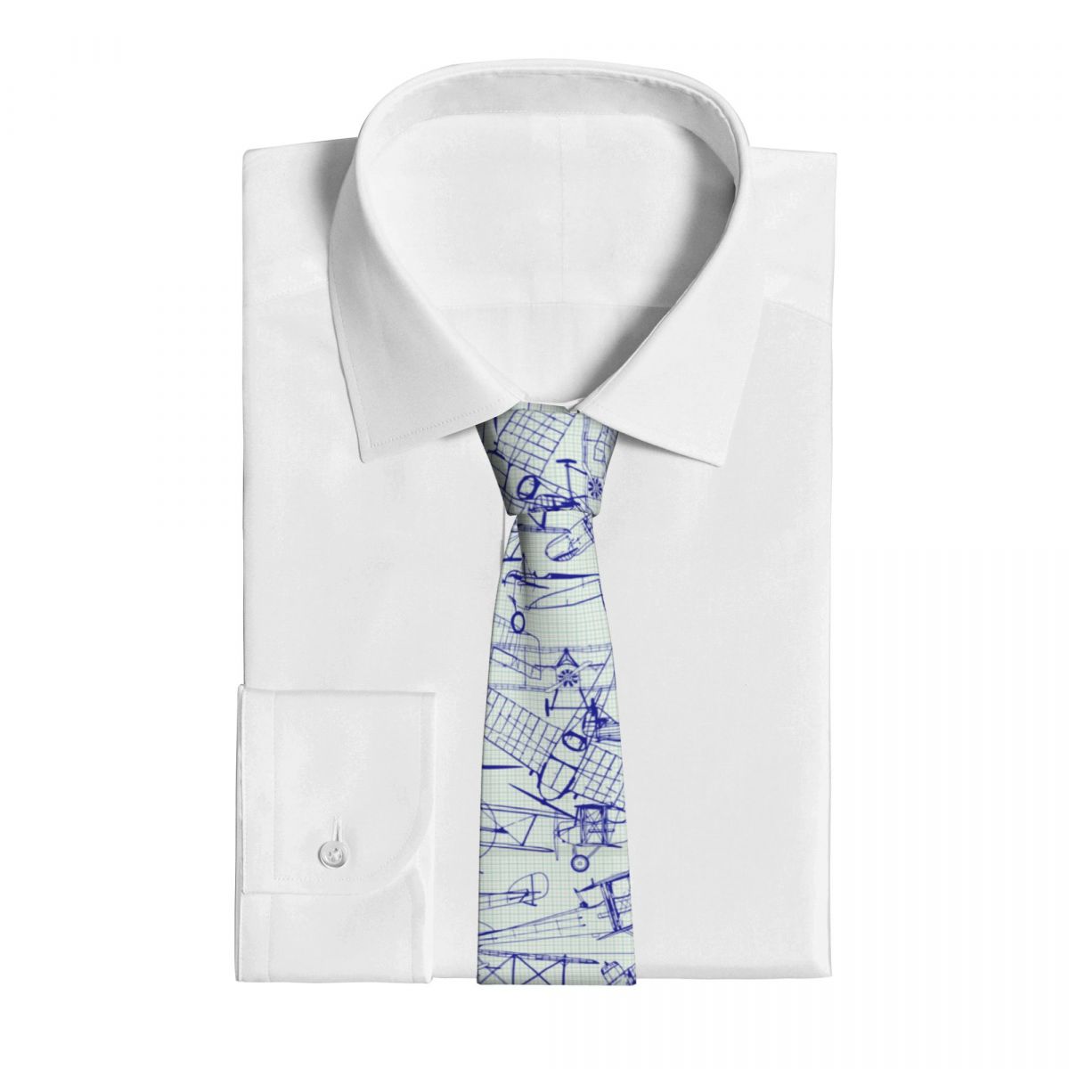 Retro Old Airplanes Neckties Men Women Polyester 8 cm Neck Tie for Men Casual Wide Accessories Wedding Gift cd5f1