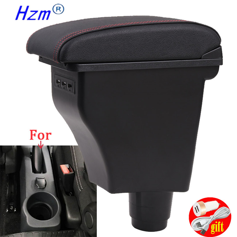 For Dacia Sandero armrest box For Renault Logan 2 central Store content Storage box Dacia stepway armrest box USB interface