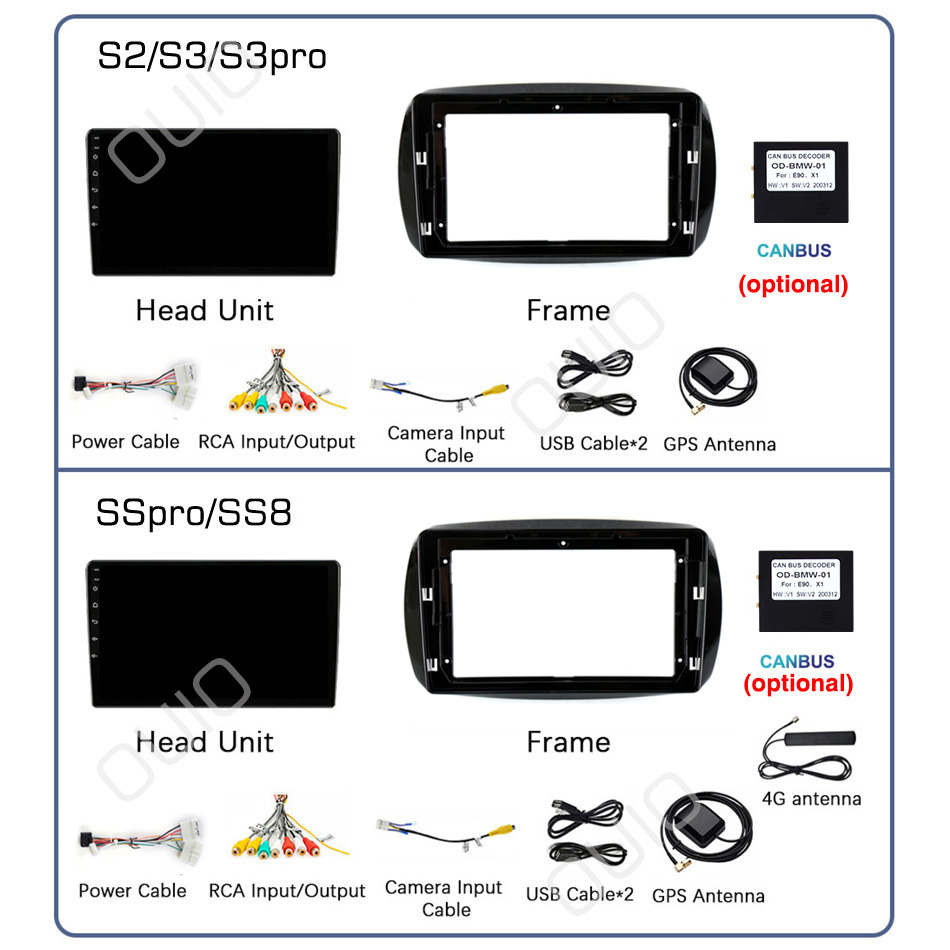 2din 9inch Ips HD Car Radio Multimedia Player Carplay Auto GPS Navi DSP BT NO DVD For Benz Mercedes Smart 453 Fortwo 2014 - 2020