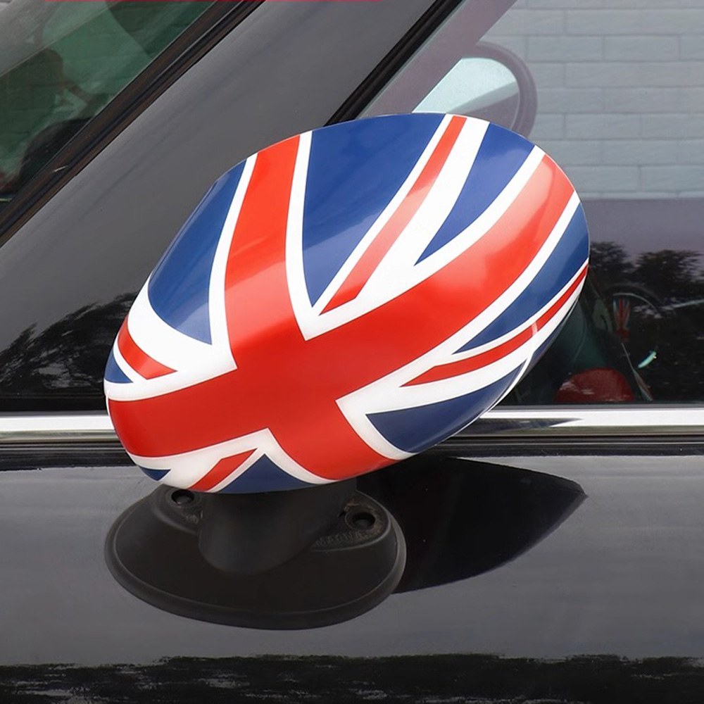 The Black Flag Car Door Rear View Mirror Covers For MINI One Cooper S JCW F54 F55 F56 F57 F60 2020 2021 2022 2023 Accessories
