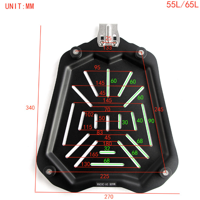 Motorcycle Top Rear Luggage Box Bracket Plate Trunk Boot Quick Release Base Plate Shelf Holder 36/45l/55L/65L