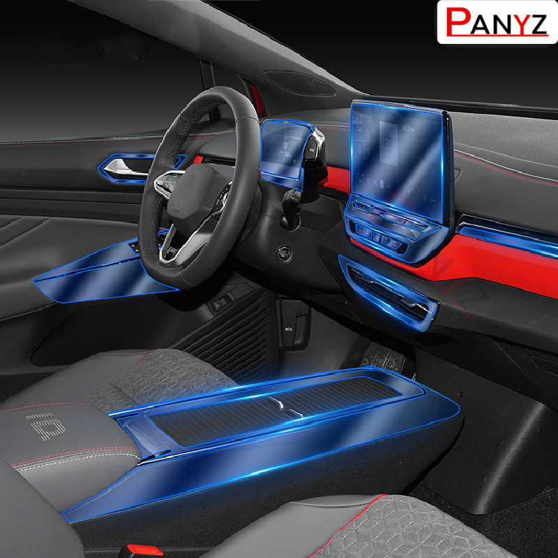 For Volkswagen ID4 Crozz 2021-2022 Dashboard Panel Center Console Protective Film Screen Anti-scratch Wrap Interior Accessories