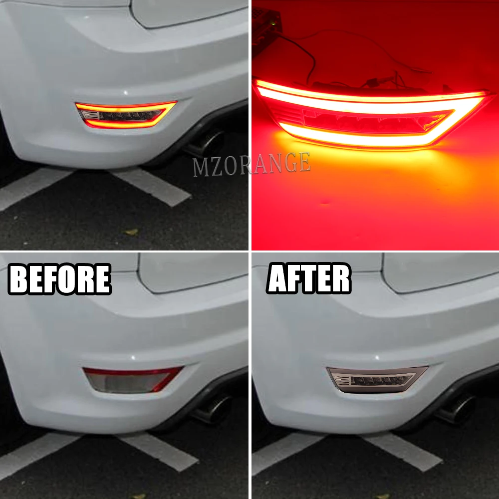 2Pcs For Ford Focus Hatchback 2009-2013 LED Rear Bumper Reflector Light For Ford Focus 2 MK2 Escape Kuga Rear Signal Fog Lamp