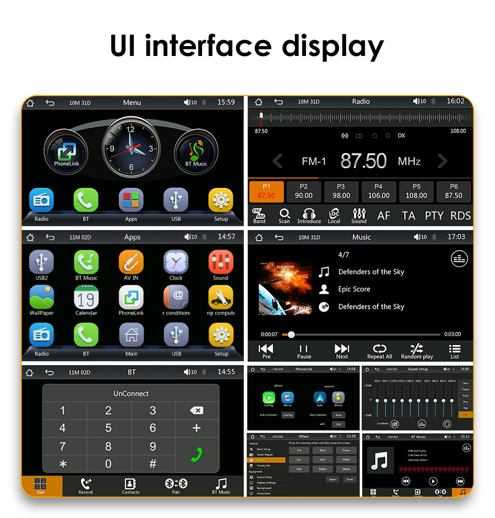 7'' 2 Din Car Stereo for VW Volkswagen Skoda Seat Golf Passat Polo Jetta Tiguan Touran MP5 Player Carplay Android Auto BT USBSWC