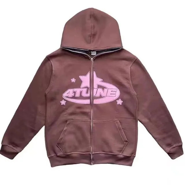 Zip Up Hoodies Gothic Men Women Print Sleeve Sweatshirt Punk Harajuku Y2K Loose Long Coat Streetwear 240619