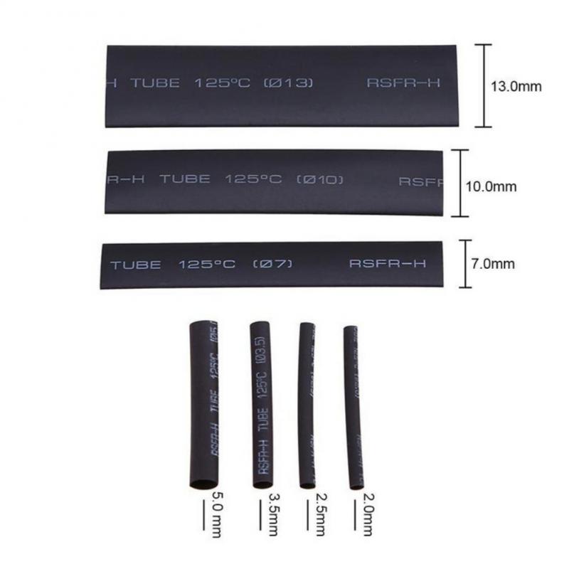 127pcs Heat Shrink Tube Wires Shrinking Wrap Tubing Cable Connect Protector Waterproof Shrinkage 2:1 Electrical Wire Wrap Sleeve