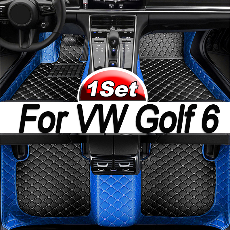 Car Floor Mats Golf 6 2012 2011 2010 2009 Carpets Foot Pads Custom Accessories Interior Pedals Product Rug For vw
