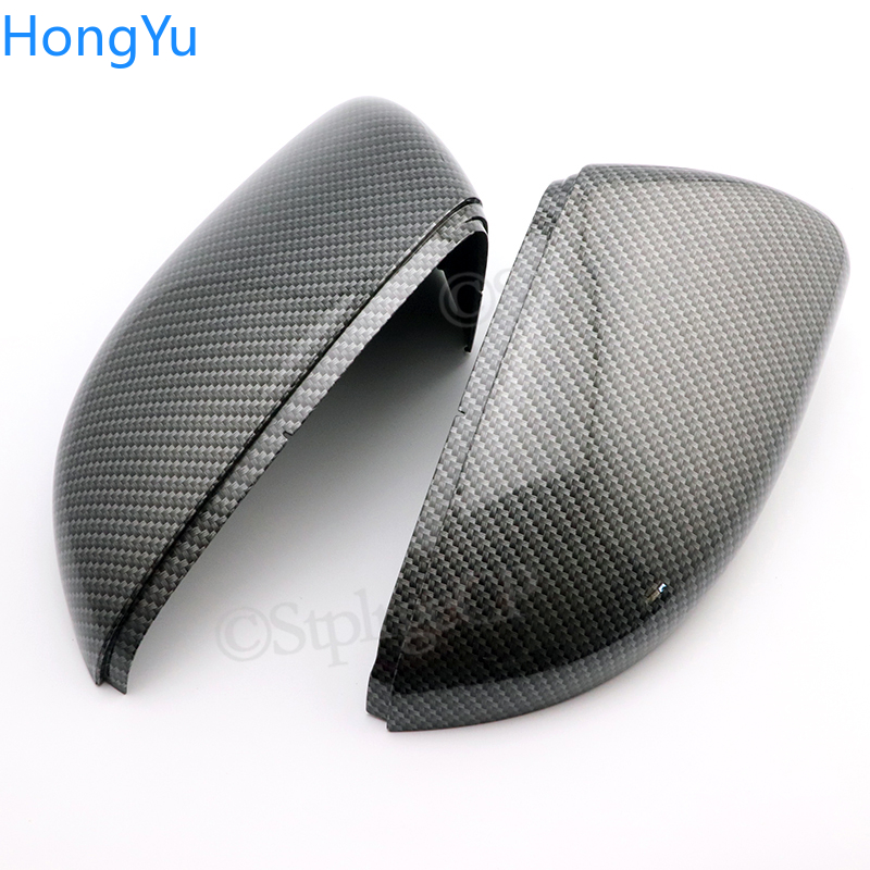 2PCS Side Car Mirror Covers Caps for VW Golf 6 GTI 6 Golf 6 R 6 R20 Touran Pair Wing RearView Mirror Case Cover Trim Cap Black 7fa48